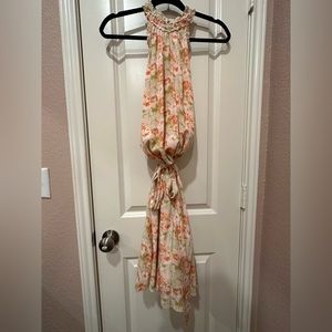 DILLARD’S Floral High Neck Dress